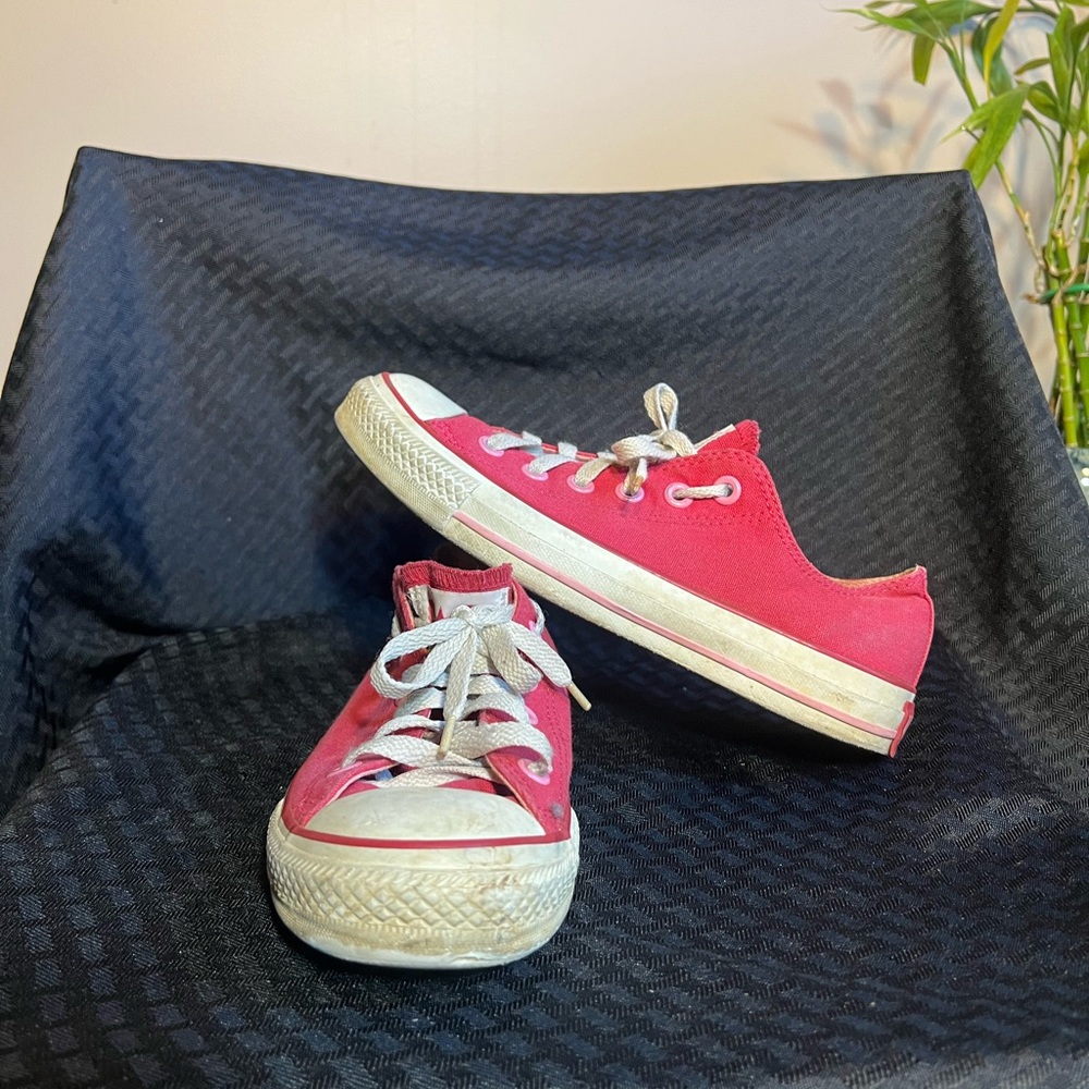 Converse Women's Sneakers in Vibrant Pink and White